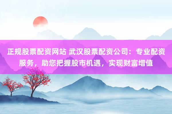 正规股票配资网站 武汉股票配资公司：专业配资服务，助您把握股市机遇，实现财富增值