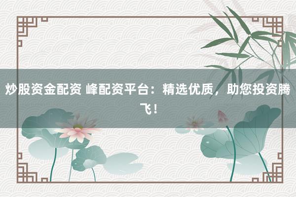 炒股资金配资 峰配资平台：精选优质，助您投资腾飞！