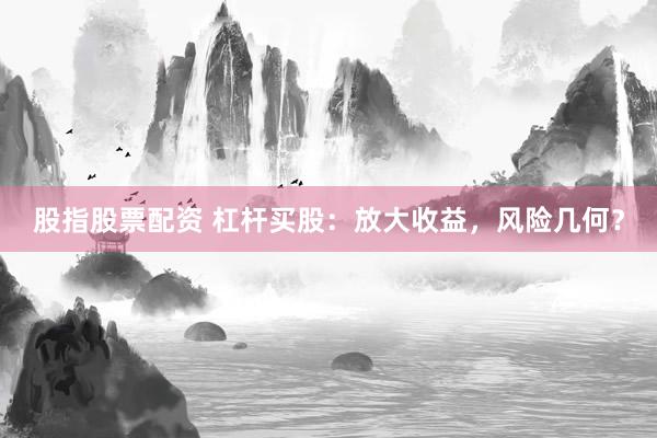 股指股票配资 杠杆买股:放大收益,风险几何?