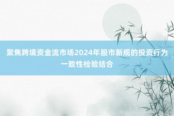 聚焦跨境资金流市场2024年股市新规的投资行为一致性检验结合