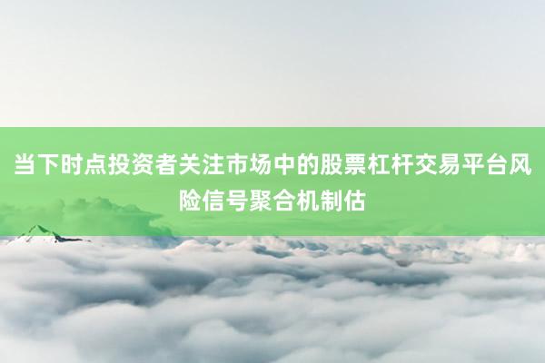 当下时点投资者关注市场中的股票杠杆交易平台风险信号聚合机制估